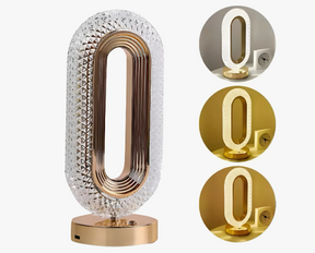 RETRÔ - Luminária Abajur Cristal Led Touch Recarregável USB - BM-F1051