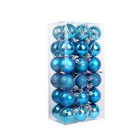 Decoração De Natal / 4cm 36 Peças Bolas Coloridas De Natal Com Glitter