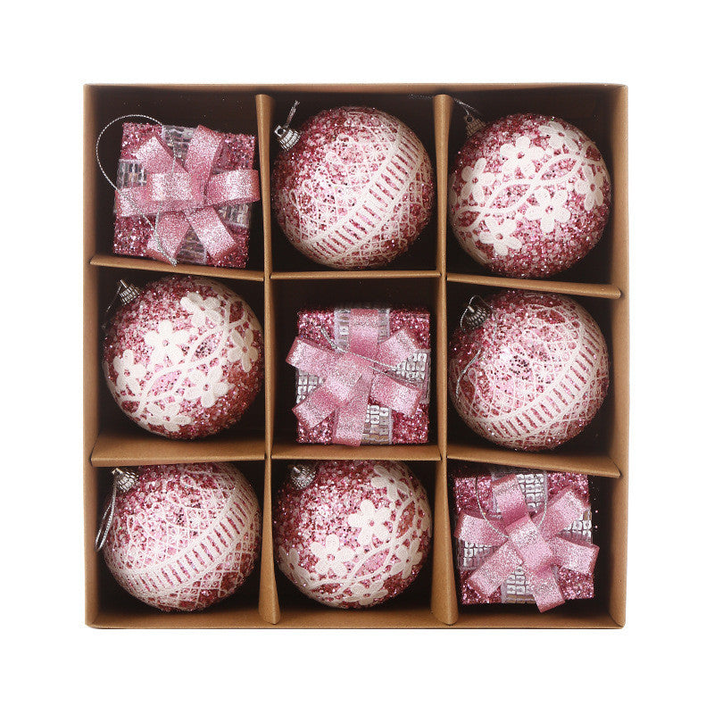 Kit 9 Peças Bolas De Natal 8CM