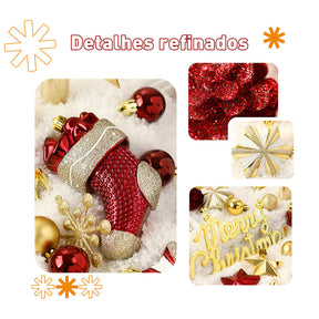 Kit 70 Bolas decoração de natal árvore pendente bolinhas enfeites natalinos casa pisca pisca led